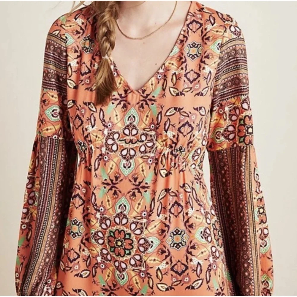 FARM Rio Peach Mosaic Print Maxi Dress - Picture 4 of 12